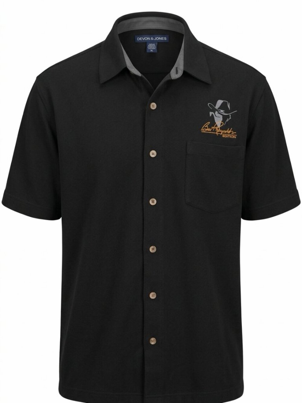 Burt Reynolds Edition Shirt – Devon & Jones XL – Black Button Front